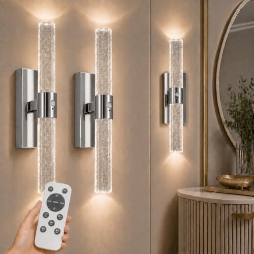 IRONPAX Wall Sconces Battery Operated Set of 2, Wireless Rechargeable Wall by IRONPAX