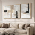 Large Framed Neutral Abstract Wall Art by Cuspin