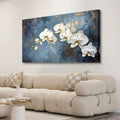 Abstract White Butterfly Orchid Canvas Wall Art by HaichuangDecorArt