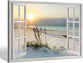 Sea Whisper Beach Window Art Wall Decor: 30x45 Inch Ocean Artwork Coastal by seawhisper