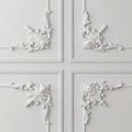 12pcs Corner Wall Molding, Wainscoting Floral Molding by Unknown