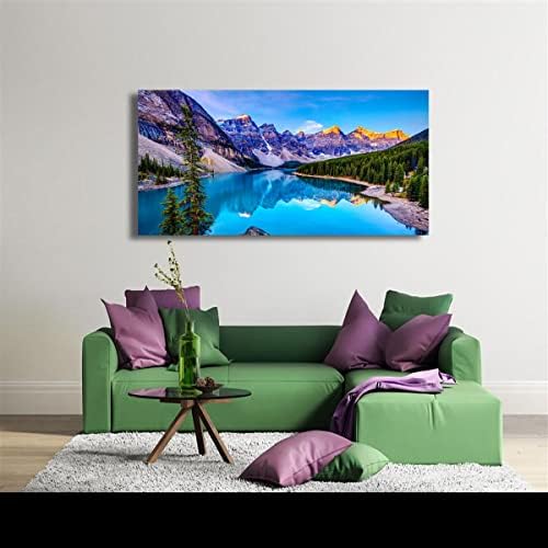 Wall Art Lake Mountain Landscape Picture Print Canvas Wall Art Modern Giclee - Image 5