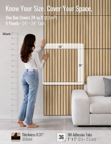 Wood Grain Acoustic Panels, 3D Grooved Sound Absorbing Wall Panels, - Image 2