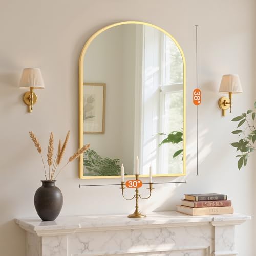 NEWBULIG 38"X30" Arched Bathroom Wall Mirror - Image 2