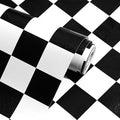 OSECAGE Modern Peel and Stick Wallpaper Checkered Contact Paper 17.7"x984" by OSECAGE