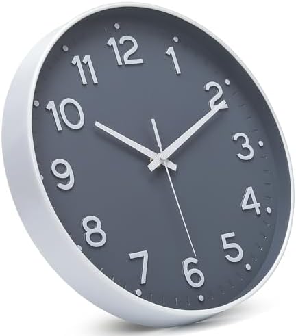 MEIRED Wall Clock 12 Inch Silent Non Ticking Battery Operated Round Wall Clock - Image 2