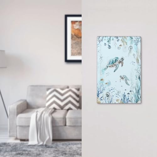 Light Switch Cover Plate Teal Blue Ocean Sea Turtle Seabed Plants 1 Gang No - Image 7