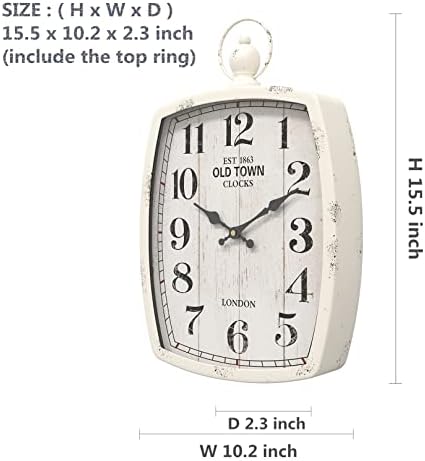 Menterry Large Retro Rectangle Wall Clock - Image 3