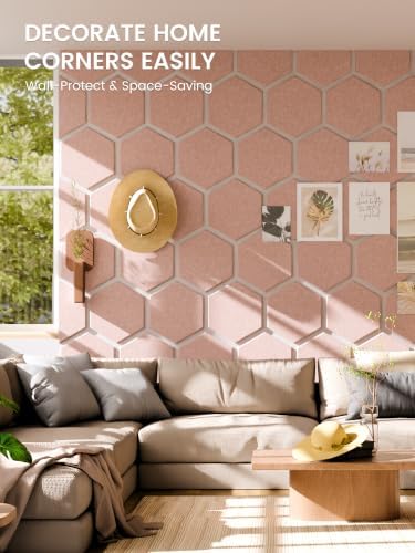 Fluxynara 12-Pack Hexagon Felt Bulletin Board Tiles - Image 4