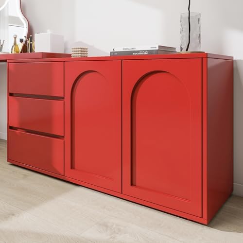 Red Peel and Stick Wallpaper Solid Red Contact Paper A Set of 23.6"x472" Matte - Image 5