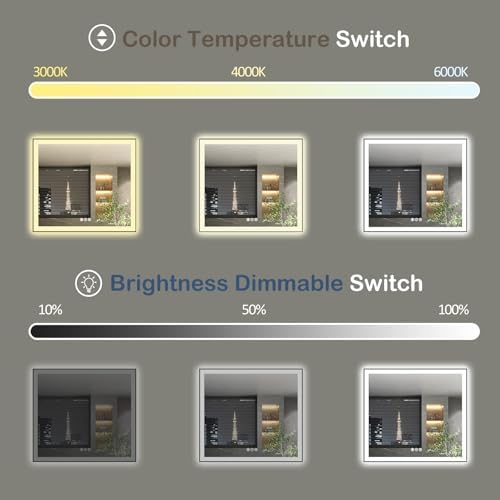 36x36 Inch LED Bathroom Mirror - Image 4