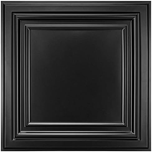 Art3d PVC Ceiling Tiles, 3D Plastic Sheet in Black, 2 x 2 ft by Art3d