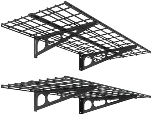 FLEXIMOUNTS 2-Pack 2x4ft 24-inch-by-48-inch Wall Shelf Garage Storage Rack Wall by FLEXIMOUNTS