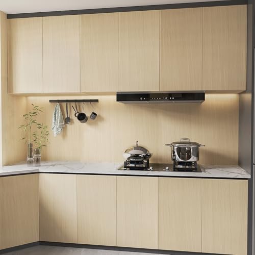 BOMENG Large White Oak Wood Wallpaper Light Oak Contact Paper Peel and Stick - Image 5