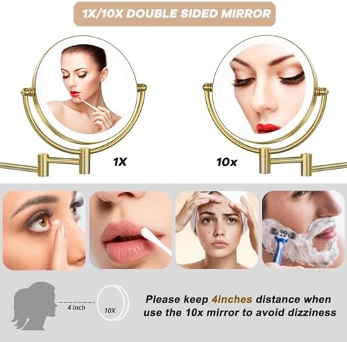 8" Wall Mounted Makeup Mirror - Image 3