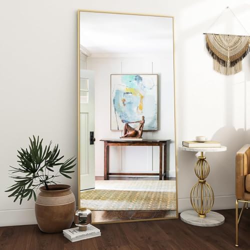 VooBang Full Length Mirror, Aluminum Alloy Frame Full Body Mirror, Standing - Image 3