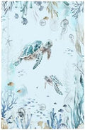 Light Switch Cover Plate Teal Blue Ocean Sea Turtle Seabed Plants 1 Gang No by Lightswitchcovers