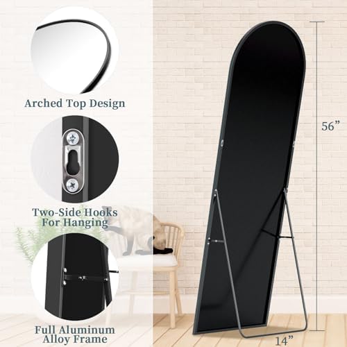56"x14" Arched Full Length Mirror - Image 4