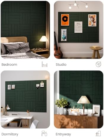 Fluxynara Felt Bulletin Board & Cork Board Alternative, Christmas Green-1 - Image 6