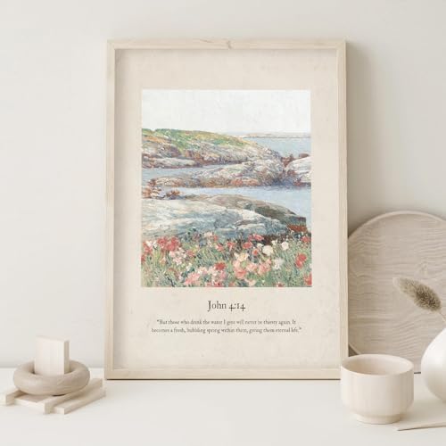 Christian Scripture Wall Art Set of 6 Bible Verse Canvas Wall Decor Psalm 23 - Image 5