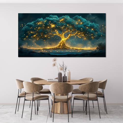 Canvas Wall Art Decor Artwork for Walls Green Wall Art Decor Tree of Life Wall - Image 3