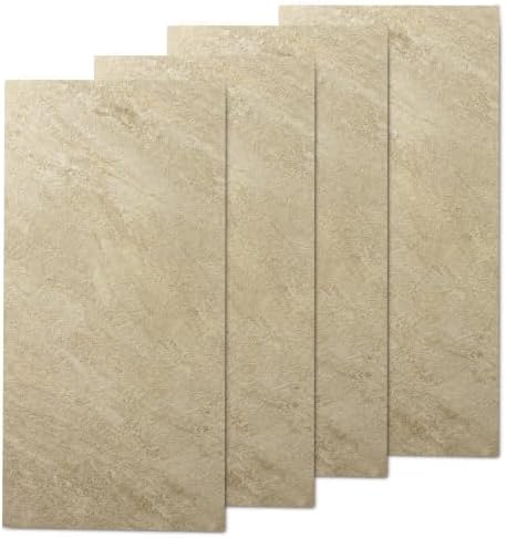 Dundee Deco Faux Stone Wall Panels, Tan & Brown, 2x4 ft, 4 Pack by DundeeDeco