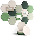 Fluxynara 12-Pack Hexagon Felt Bulletin Board Tiles, Sagewood-1 by FLUXYNARA