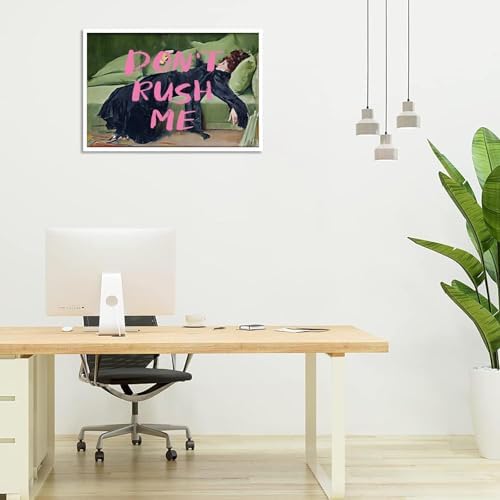 Vintage Don'T Rush Me Pink Graffiti Posters Preppy Style Maximalist Canvas Wall - Image 6