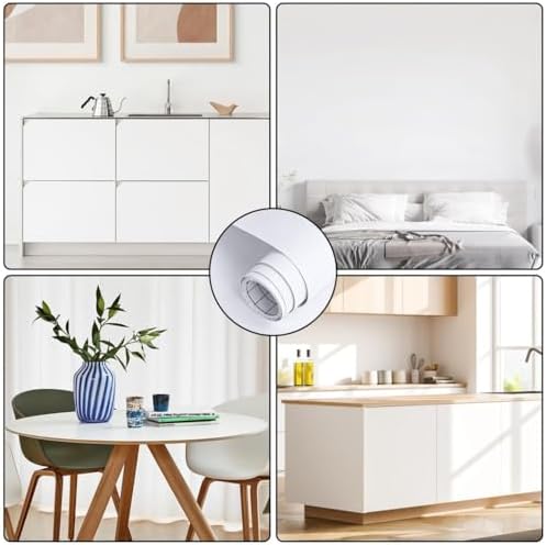 Arthome 17"x120" White Contact Paper, Peel and Stick Matte Wallpaper, Self - Image 6