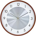 12 Inch Woodgrain Silent Wall Clock, Wall Clocks Battery Operated by MABPEDO