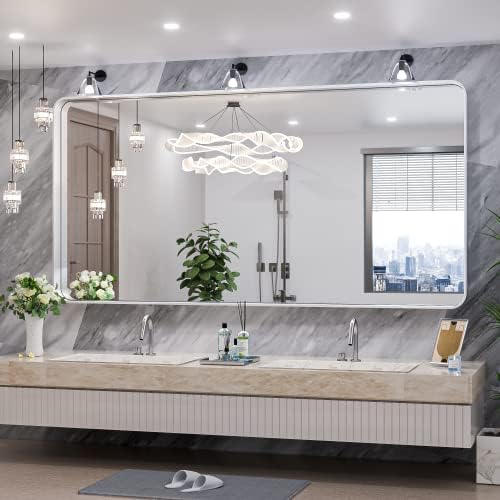 TokeShimi 72 x 36 Inch Brushed Silver Mirror Wall Mirror - Image 2