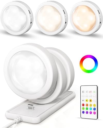 EZVALO 16RGB Puck Lights with Charging Station by EZVALO
