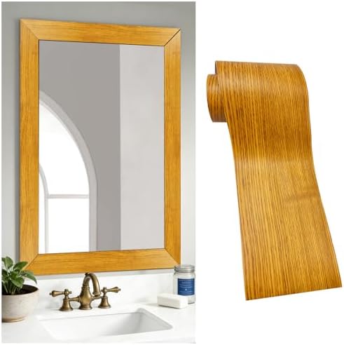 DESOMINOR 32FT Peel &Stick Wood Grain Wallpaper Border Removable Waterproof by DESOMINOR