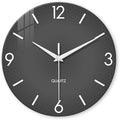 XFM Modern Grey Wall Clock 12 Inch Simple Minimalist by XFMWallClock