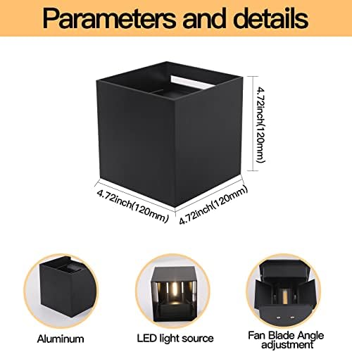 Mille Lucciole 20W 4Pack Outdoor Wall Lights Exterior/Interior, LED Black - Image 5