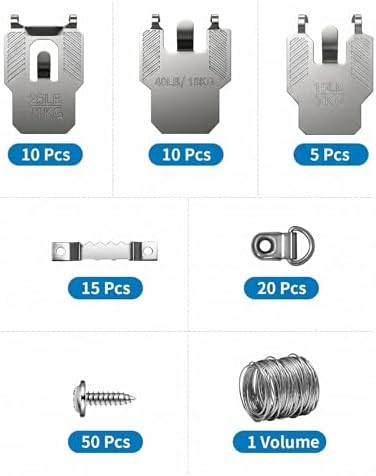 111Pcs 15 25 40 LB Picture Hanging Hooks - Image 3