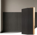 WOWSTAR 6-Pack Peel and Stick PVC Wood Slat Wall Panel，Thickened Wood Grain by WOWSTAR