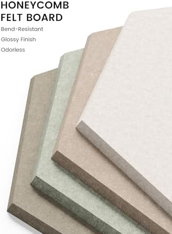 Fluxynara 8-Pack Hexagon Felt Bulletin Board Tiles, Linen Dusk-1 - Image 3