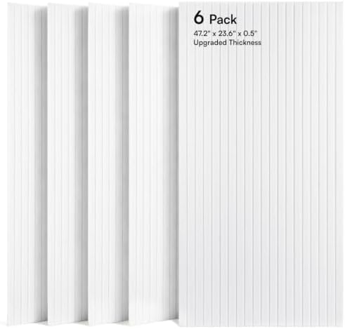 SODOCT 6 Pack Large Acoustic Panels, 47.2" X 23.6" X 0.5" Sound Proof Panels by SODOCT