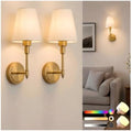 Battery Operated Wall Sconce: Set of 2 Wireless Wall Light 12000mAh by DORESshop