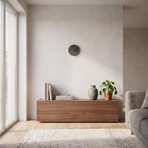 'Old Town' Wooden Modern Wall Clock, Minimalistic and Stylish, Walnut Hands - Image 6