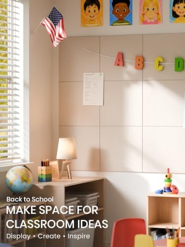 Bumusty 48"x 36" Large Felt Bulletin Board Tiles - Image 5