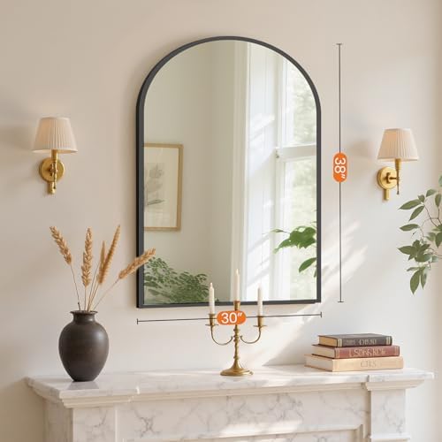 NEWBULIG 38"X30" Arched Bathroom Wall Mirror - Image 2