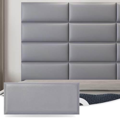 Art3d 9-Pack Peel and Stick Upholstered Headboard, 9.84 x 23.62 in by Art3d