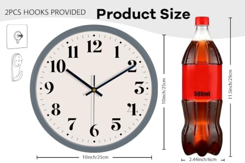 10" Modern Silent Wall Clock - Image 3
