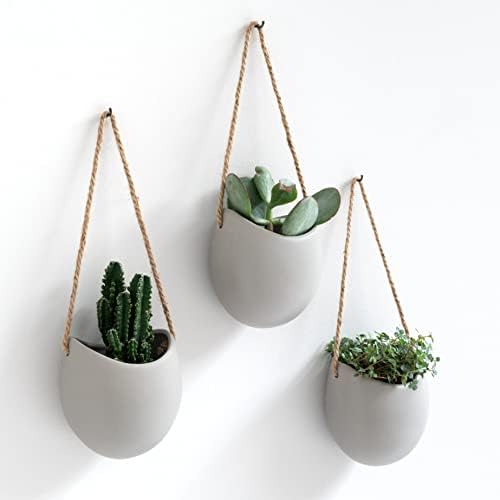 Kazai. Wall Planters -Ellie- | Hanging Ceramic Plant Pots 3 Pieces | Wall by KAZAI