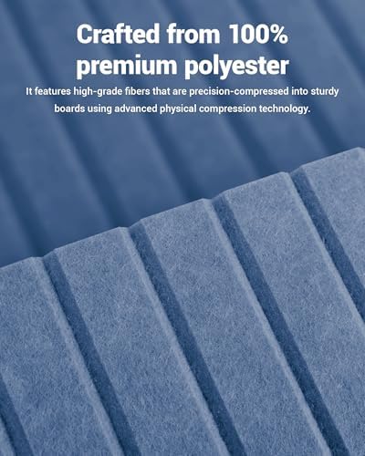 12 Pack Self-Adhesive Acoustic Wall Panels, 12x12 Inch-Sky blue - Image 5