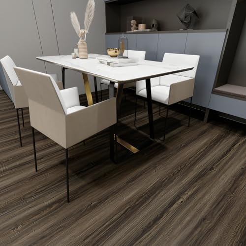 Wood Grain Peel and Stick Floor Tiles, 11.8" W × 394" L, Dark Color - Image 4