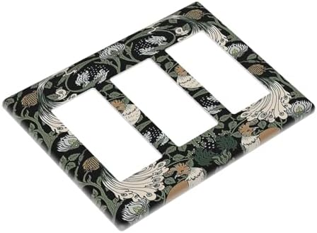 Light Switch Covers William Morris Vintage Floral Plants And Birds 3 Gang - Image 3