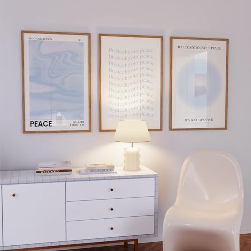 Blue Aura Wall Art Decor Retro Aesthetic Canvas Wall Art Pastel Abstract - Image 6
